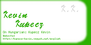 kevin kupecz business card